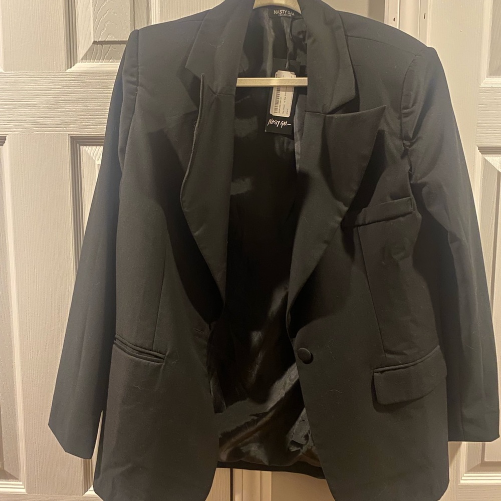 Nasty Gal oversized black blazer